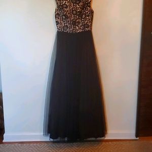 Aidan Mattox black with lace and sequins ballgown